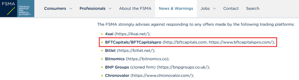 BFTCapitalsPro_FSMA_Warning