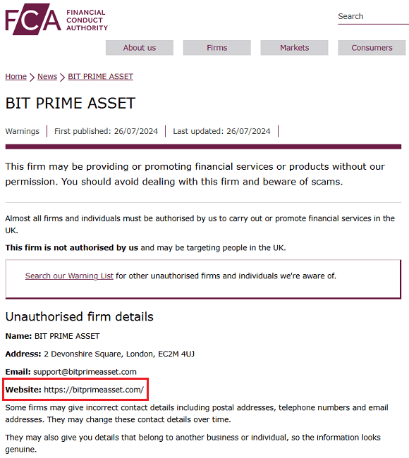 BitPrimeAsset_FCA_Warning