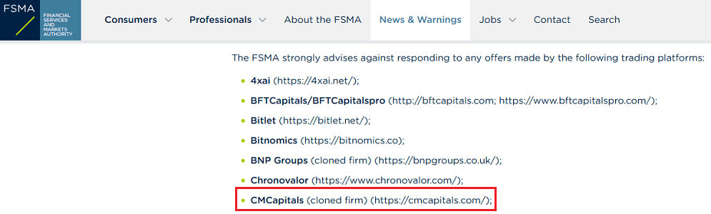 CMCapitals_FSMA_Warning