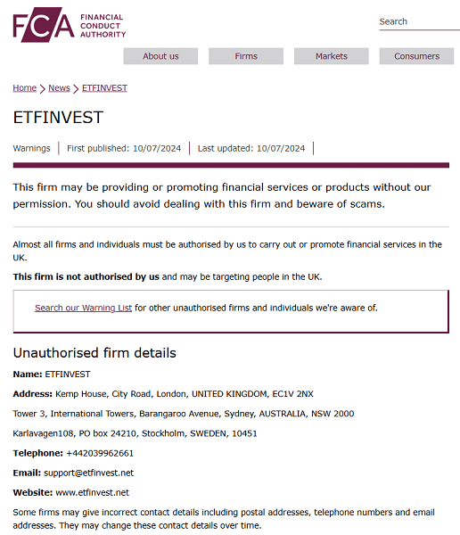 ETFInvest_FCA_warning