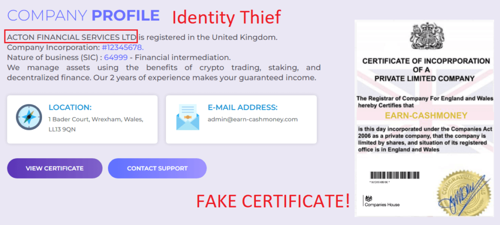 EarnCashMoney_fake_certificate