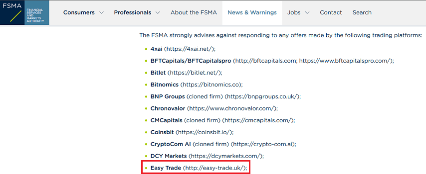 EasyTradeUK_FSMA_Warning