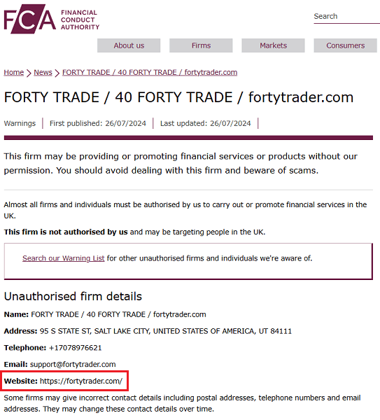 FortyTrader_FCA_Warning