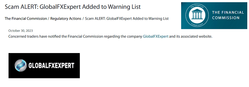 GlobalFxExpert_Financial_Commission_Warning