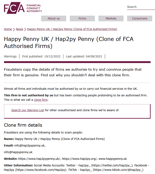 Hap2pyPenny_FCA_Warning