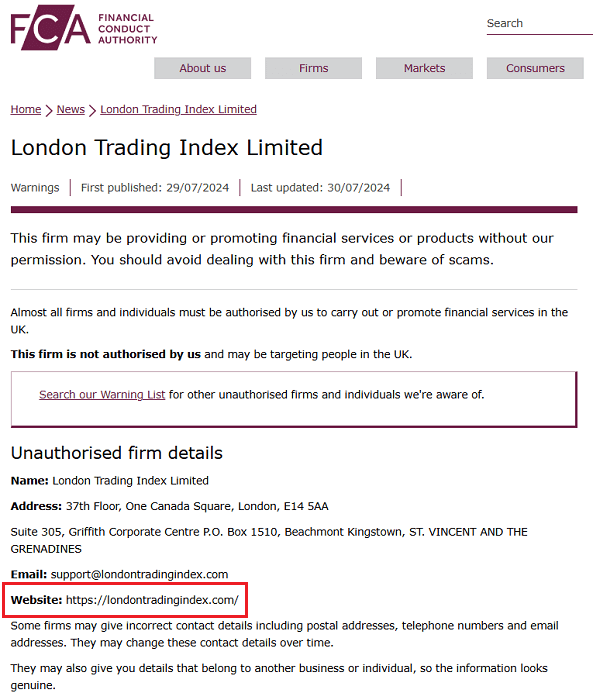 LondonTradingIndex_FCA_Warning