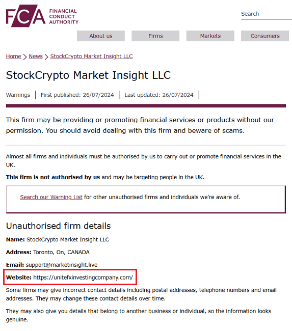 StockCryptoMarketInsightLLC_FCA_Warning