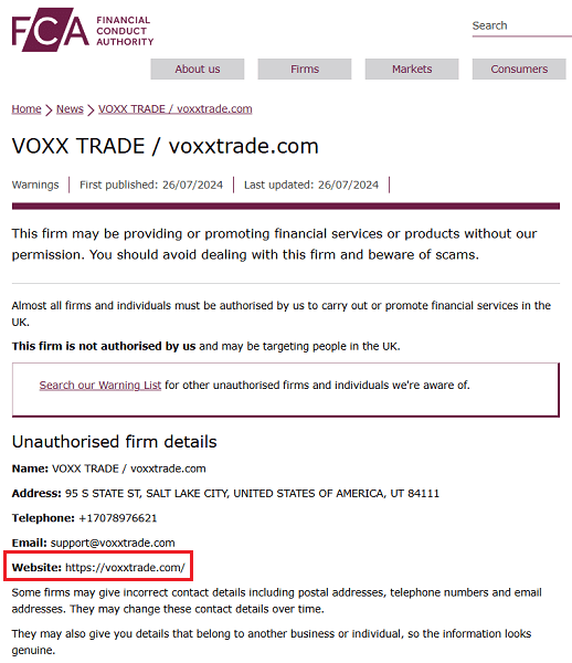 VoxxTrade_FCA_Warning