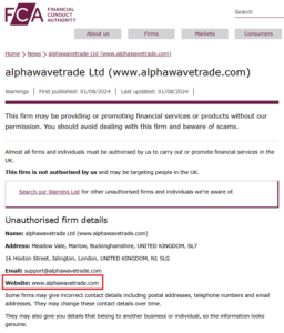 Alphawavetrade_FCA_Warning