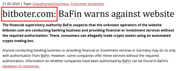 Bitboter_BaFin_warning