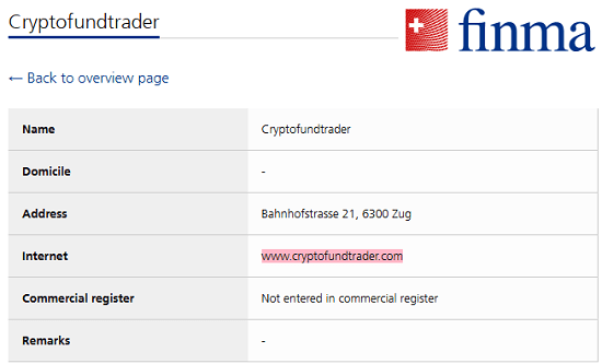 CryptoFundTrader_FINMA_warning