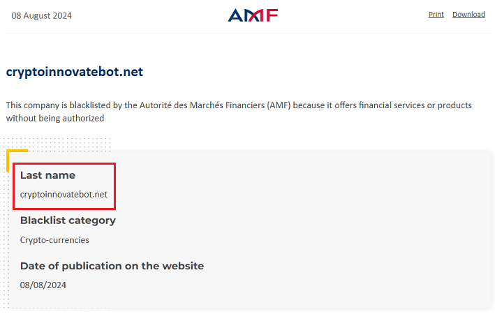 CryptoInnovateBot_AMF_warning