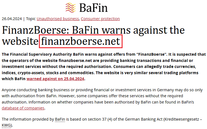 FinanzBoerse_BaFin_warning