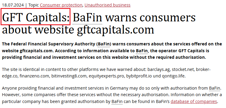 GFTCapitals_BaFin_Warning