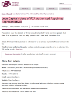 LeonCapital_FCA_warning