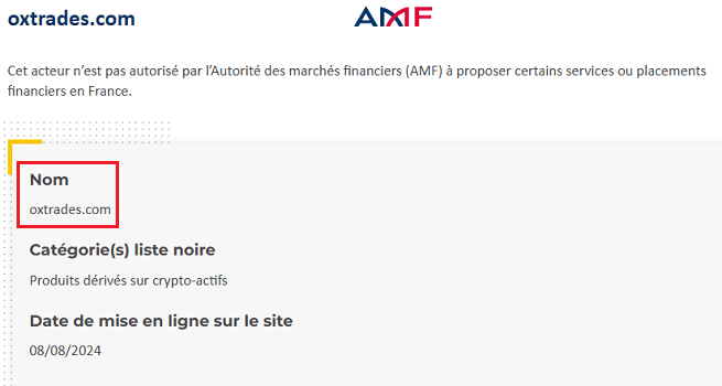 Oxtrades_AMF_warning