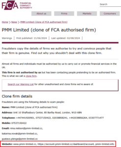 PMMLimited_FCA_Warning