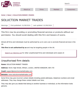 SoluctionMarketTrades_FCA_Warning