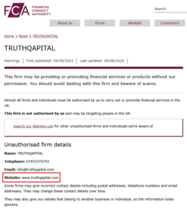 TruthQapital_FCA_warning