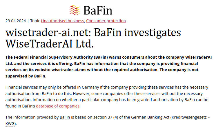 WiseTraderAI_BaFin_warning