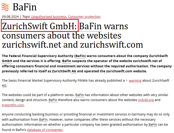 ZurichSwift_BaFin_Warning